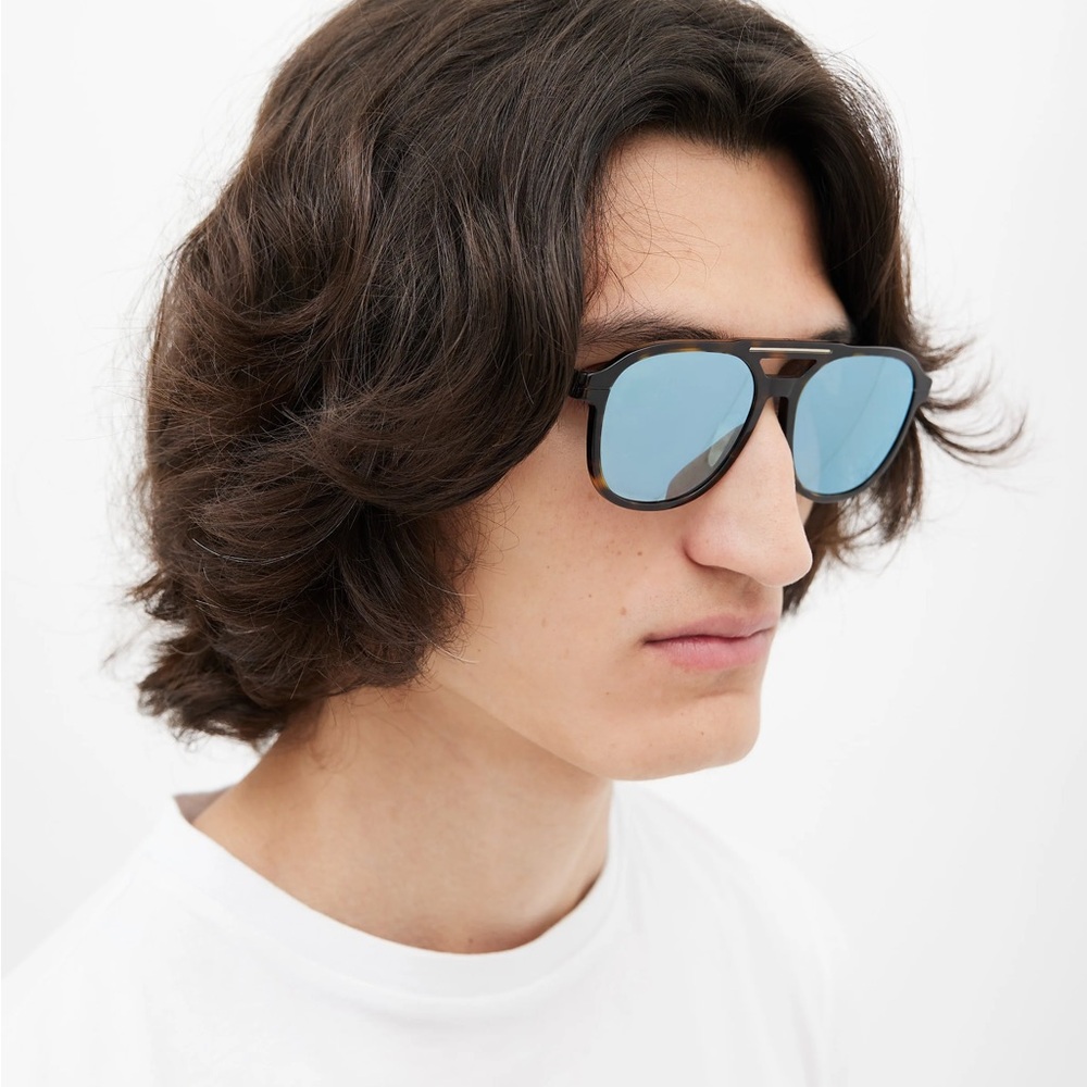 Dior DiorEssential R2U Tortoiseshell Havana/Blue Unisex Sunglasses